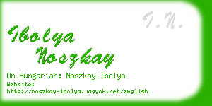 ibolya noszkay business card